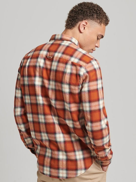 Superdry Lumberjack Βαμβακερό Overshirt Rusty Orange
