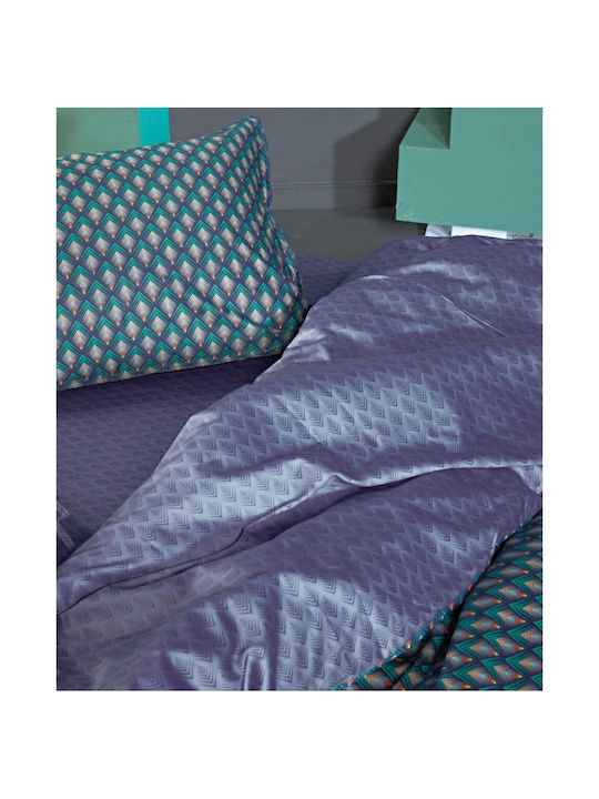 Kentia Cotton Duvet Cover Set 220x240cm Super King with 2 Pillowcases Ladon 02