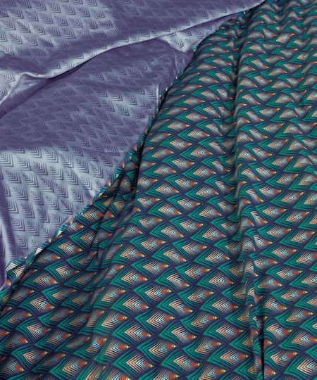 Kentia Cotton Duvet Cover Set 220x240cm Super King with 2 Pillowcases Ladon 02