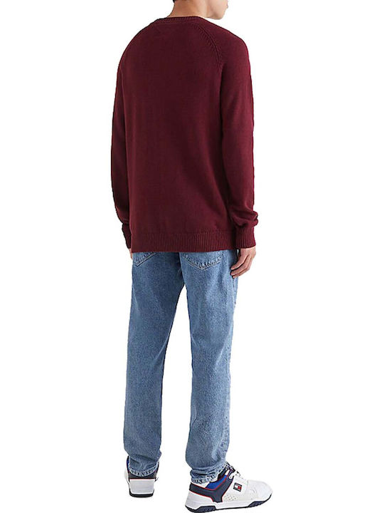 Tommy Hilfiger Men's Long Sleeve Sweater Burgundy