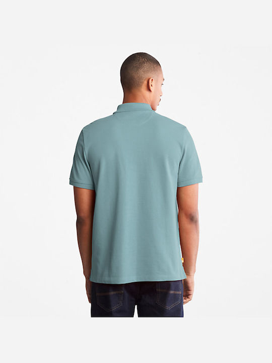 Timberland Ανδρικό T-shirt Κοντομάνικο Polo Γαλάζιο