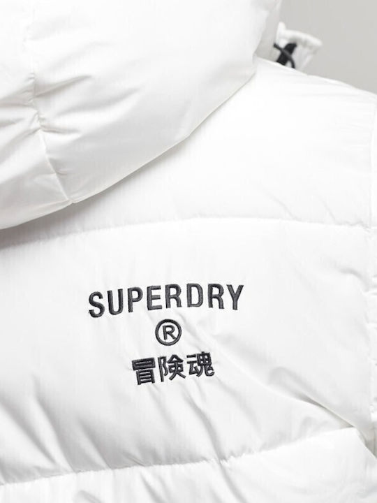 Longline Code Winter Jacket Puffer White
