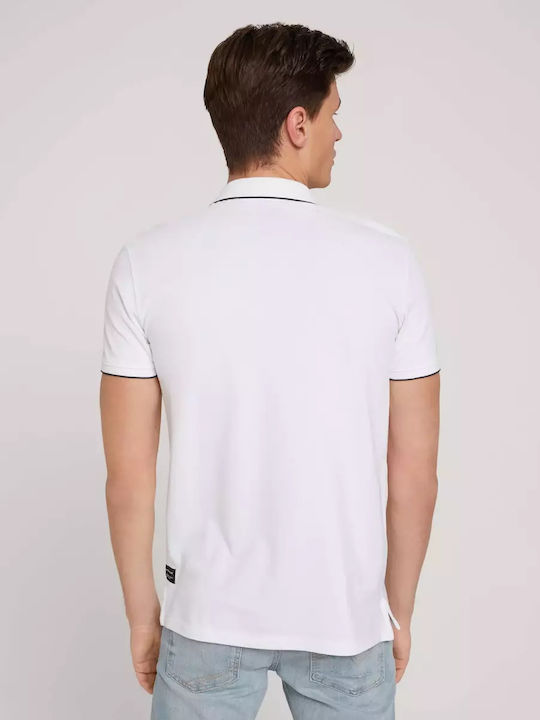 Tom Tailor Men's Short Sleeve Blouse Polo White