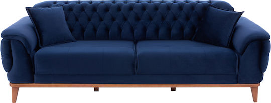 Bennington Canapea Cu Trei Locuri Pat Albastră 240x95x80cm