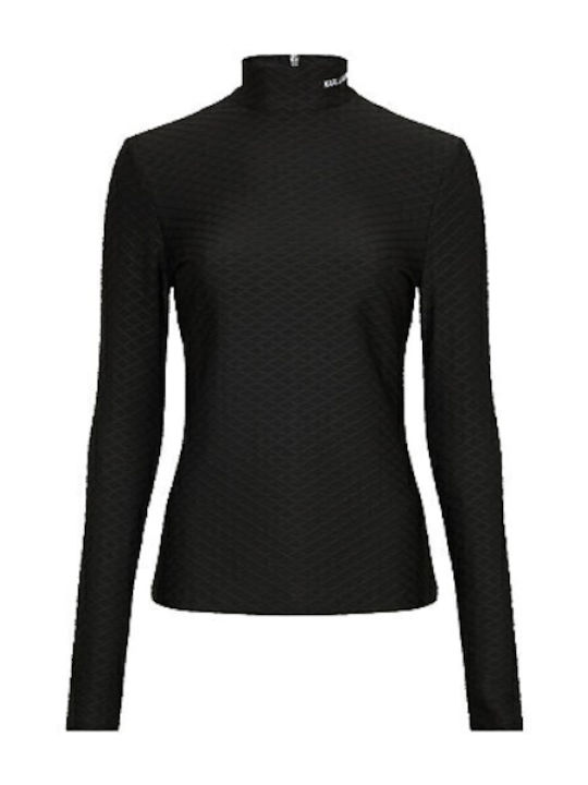 Women's Blouse Long Sleeve Turtleneck Black