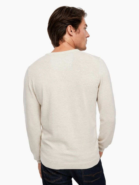 S.Oliver Men's Long Sleeve Sweater Off White