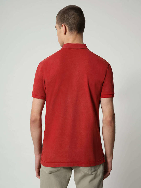 Napapijri Men's Short Sleeve Blouse Polo Red