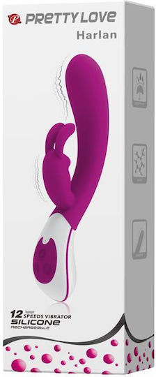 Pretty Love Harlan Rabbit Vibe Δονητής Rabbit 21.5cm Purple
