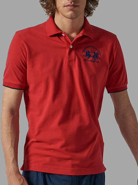 Miguel Polo Short Sleeve Blouse Red