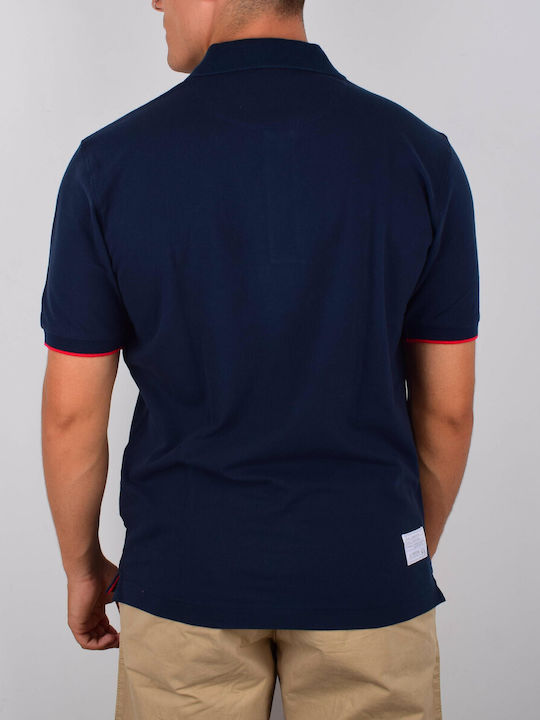 La Martina Men's Short Sleeve Blouse Polo Navy Blue