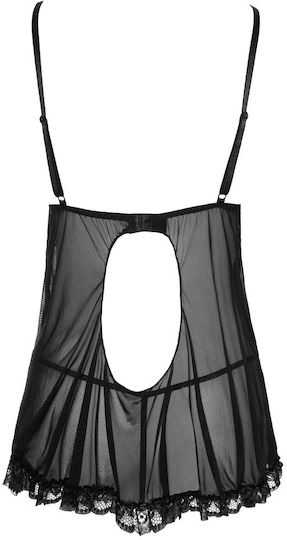 Cottelli Collection Babydoll Ruffles Set Babydoll Sexy Black