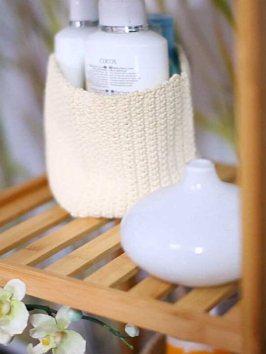 Relaxdays 10013496 Επιδαπέδια Ραφιέρα Μπάνιου Bamboo με 3 Ράφια 33x33x79cm Καφέ