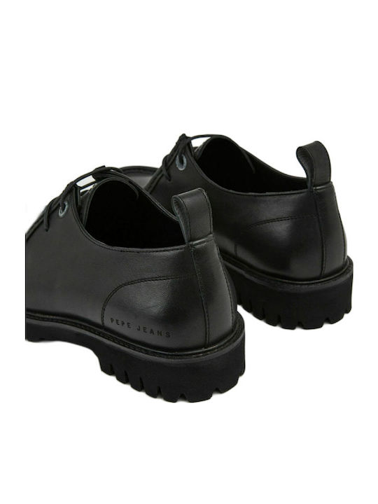 Leder Herren Freizeitschuhe Schwarz