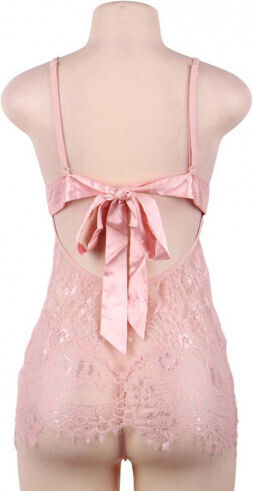 CyprusLoveShop Комплект Секси бебешка нощница Моля те, бабидол с шнур Pink
