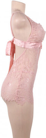 CyprusLoveShop Комплект Секси бебешка нощница Моля те, бабидол с шнур Pink