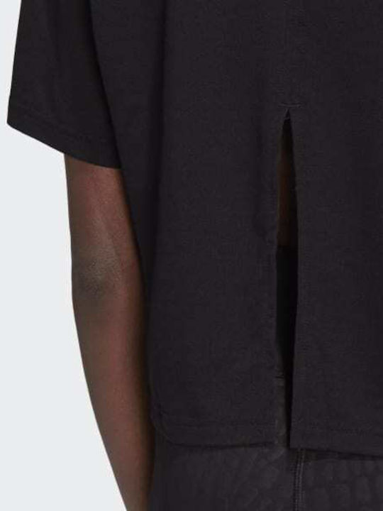 Adidas Γυναικείο Αθλητικό T-shirt Fast Drying Μαύρο