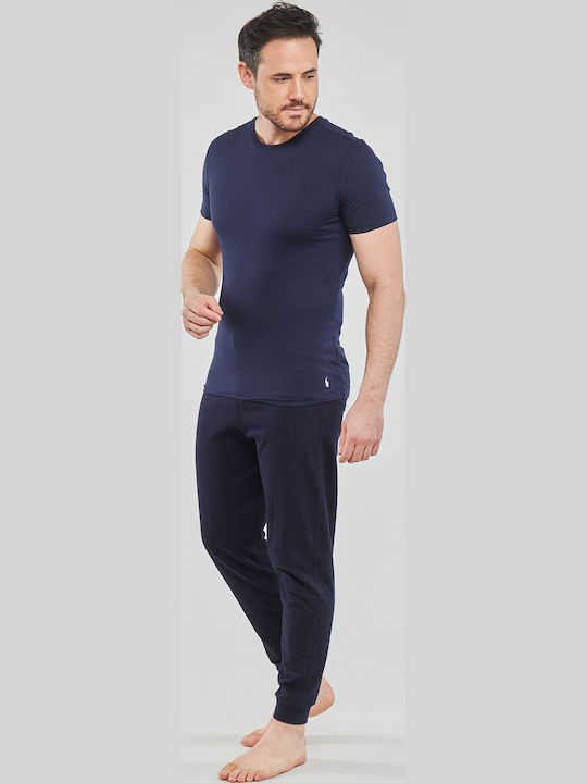Men's Undershirts Short-sleeved in Navy Blue Color 3Pack