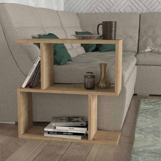Rectangular Side Table Mathraki Wooden Natural W60xL20xH60cm