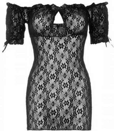 Leg Avenue Chemise Keyhole Секси бебешка нощница Black