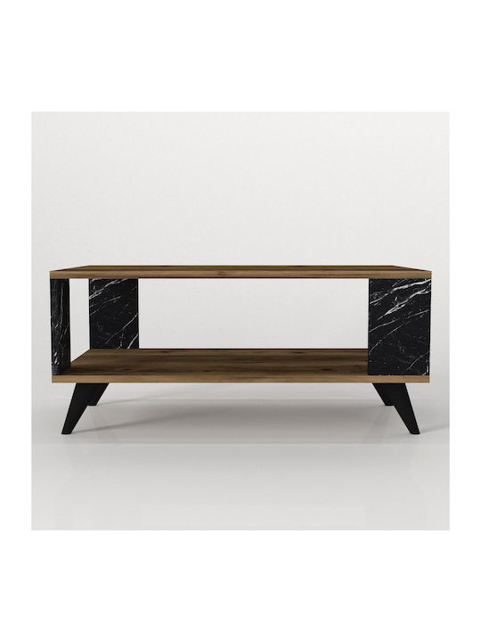 Rectangular Coffee Table Bickel Walnut/black L90xW54xH42cm