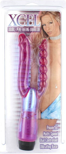 Seven Creations Xcel Double Penetrating Двойна Вибратор 26см Лилаво