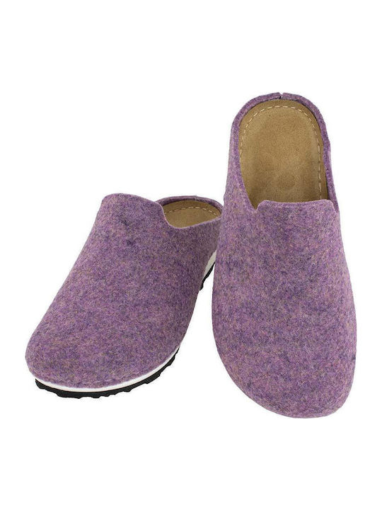 Anatomical Leather Women's Slippers Lilac
