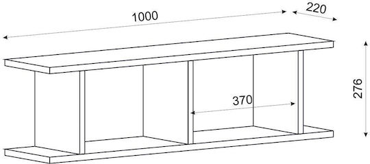 Ράφι Vera Μπεζ 100x22x28εκ.