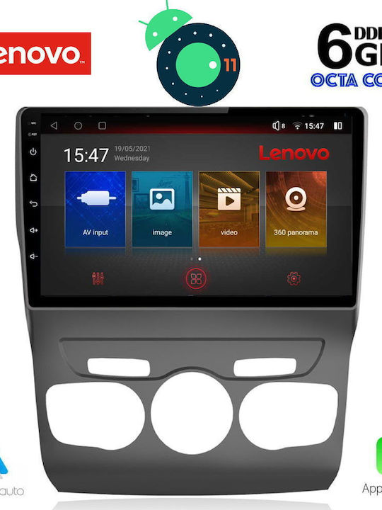 Lenovo Sistem Audio Auto pentru Citroen C4 / DS4 2011-2018 (Bluetooth/USB/AUX/WiFi/GPS/Partitură) cu Ecran Tactil 10"