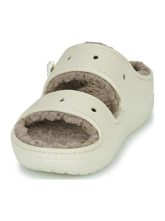 Cozzzy Winter Women's Slippers with Fur Beige