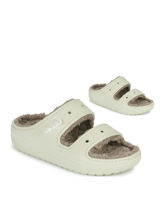 Cozzzy Winter Women's Slippers with Fur Beige
