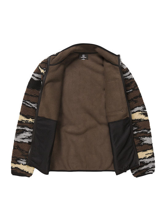 Muzzer Fuzzar Ανδρική Ζακέτα Fleece Καφέ