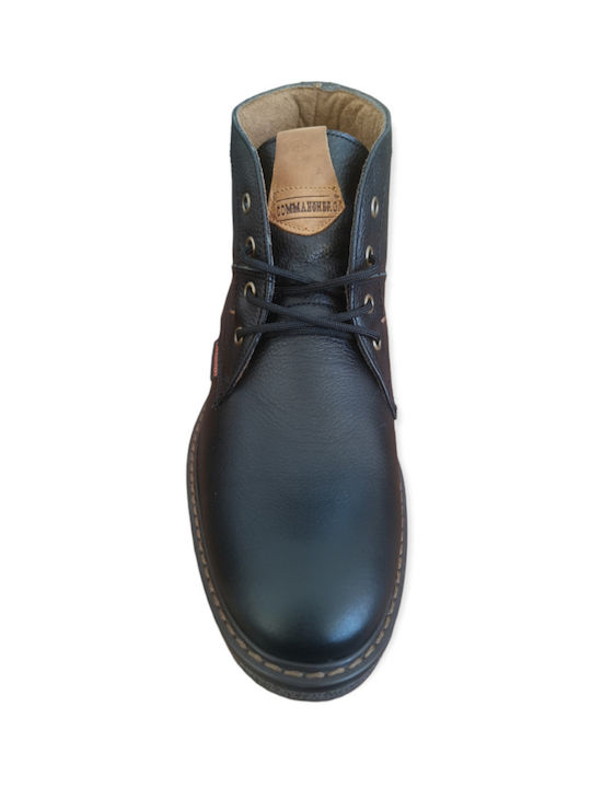 Leather Black Men's Boots
