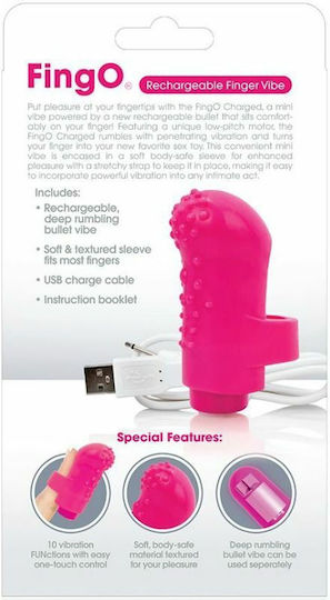 Screaming O Charged Fingo Vooom Mini Vibrator Finger mit Fernbedienung Pink