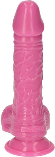 Toyz4lovers Michelangelo Ρεαλιστικό Dildo με Όρχεις και Βεντούζα Pink 15.2cm
