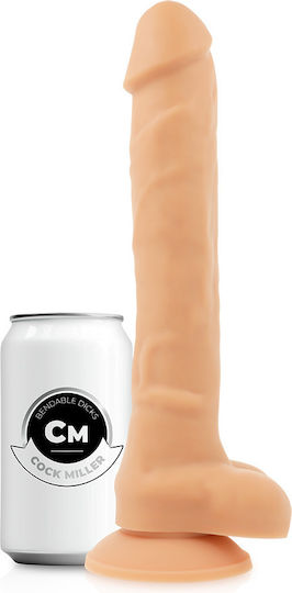Cock Miller Ρεαλιστικό Dildo με Όρχεις και Βεντούζα Flesh 24cm