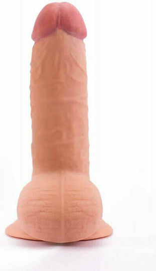 Lovetoy The Ultra Soft Dude Dildo realist cu testicule și ventuză Carne 19cm