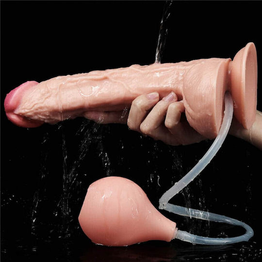 Lovetoy Squirt Extreme Realistic Dildo with Scrotum Suction Cup and Ejaculating Flesh 25cm