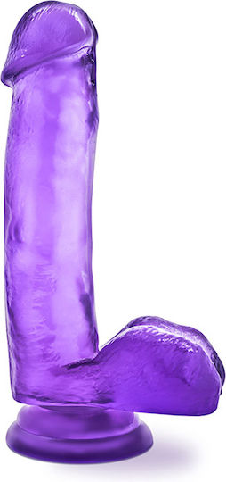 B Yours Sweet n' Hard 1 Realistisches Dildo mit Hoden und Saugnapf Purple 18cm