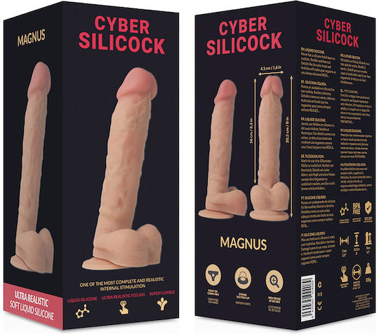 Cyber Silicock Realistic Dildo with Balls and Suction Cup Flesh 20.5cm
