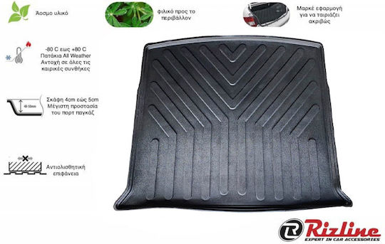 Rizline Trunk Mat Tray Type for Volkswagen Touran 2015+ Black