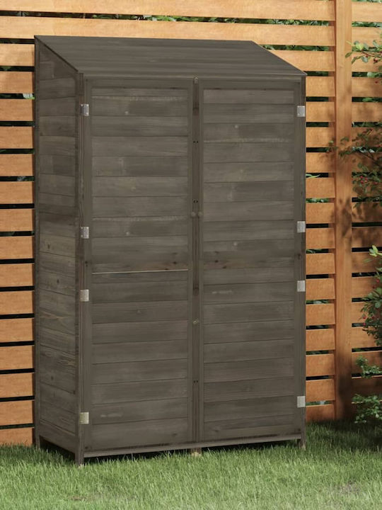 Wooden Garden Warehouse with Double-Leaf Door Anthracite L1.02xW0.52xH1.745cm