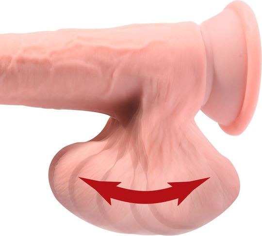 King Cock Triple Density Ρεαλιστικό Dildo με Όρχεις και Βεντούζα Light 23cm