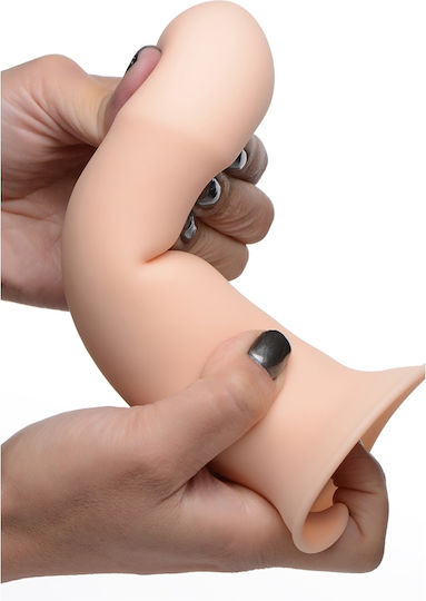 XR Squeeze It Thick Flexible Silicone Dildo Реалистично дилдо Със смукателна чашка Плът 17.5см