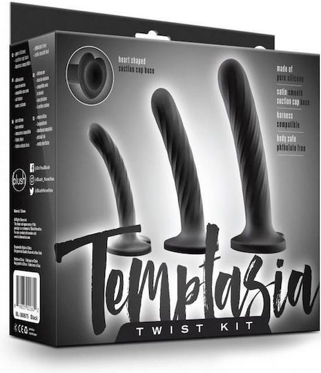 Temptasia Twist Kit 3 τμχ Dildo Μαύρο 18cm