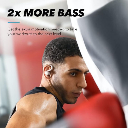 Soundcore by Anker Sport X10 In-ear Bluetooth Handsfree Ακουστικά με Αντοχή στον Ιδρώτα και Θήκη Φόρτισης Λευκά