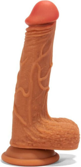 Chisa Novelties X-Men Double Layer Silicone Dildo Realistic Dildo with Balls and Suction Cup Flesh 21cm