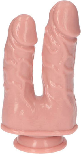 Toyz4lovers Double Dildo Caino e Abele Двойно дилдо Със смукателна чашка Плът 15.5см