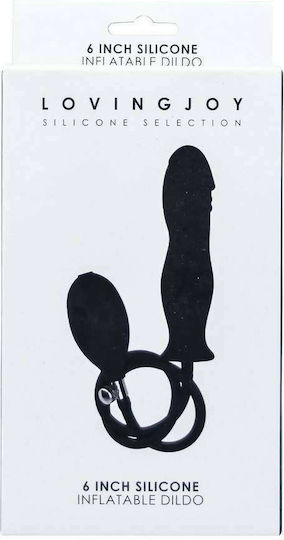 Loving Joy Realistic Inflatable Dildo Black 15cm