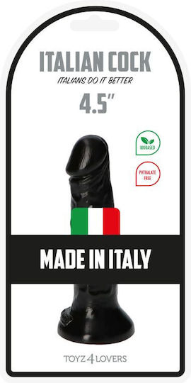 Toyz4lovers Poldo Dildo Ρεαλιστικό Dildo Black 12cm