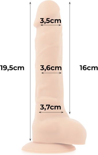 Cock Miller Ρεαλιστικό Dildo με Όρχεις και Βεντούζα Flesh 19.5cm